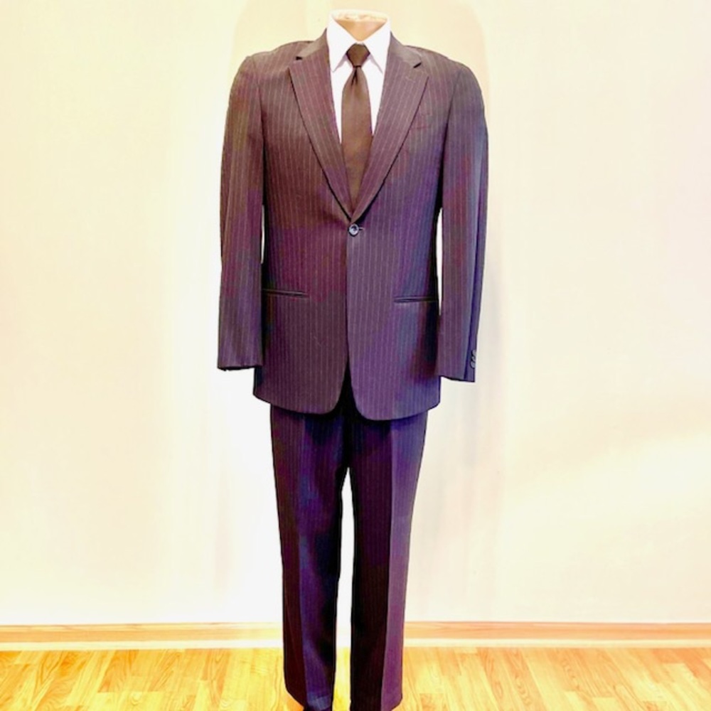 Armani pinstripe suit